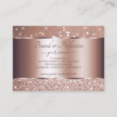 Luxe Roos Gold Glitter Sparging Stars Elegant Visitekaartje (Achterkant)