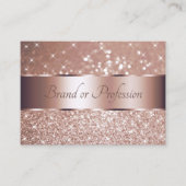 Luxe Roos Gold Glitter Sparging Stars Elegant Visitekaartje (Voorkant)