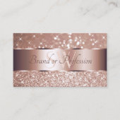 Luxe Roos Gold Glitter Sparking Stars Monogram Visitekaartje (Voorkant)