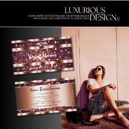 Luxe Roos Gold Glitter Sparkle Stars Kwaliteit Visitekaartje