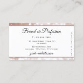 Luxe Roos Gold Glitter Sparkle Stars White Visitekaartje (Achterkant)