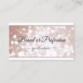 Luxe Roos Gold Glitter Sparkle Stars White Visitekaartje (Voorkant)