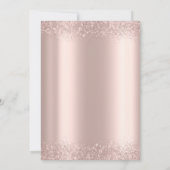 Luxe Roos Gold Glitter String Lights Flower Kaart (Achterkant)
