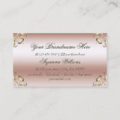 Luxe Roos Gold Indrukwekkend en Creatief Visitekaartje (Achterkant)