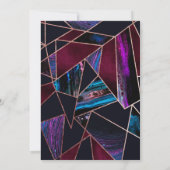 Luxe Roos Gold Liquid Paint Marmeren bruiloft Kaart (Achterkant)