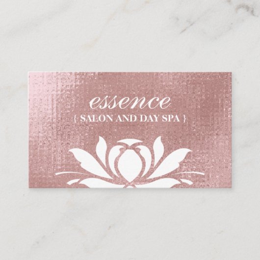 Luxe Roos Gold Lotus Flower Visitekaartjes (Voorkant)