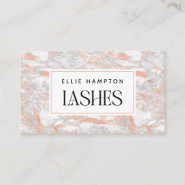 Luxe Roos Gold Marble Beauty Lashes Visitekaartje