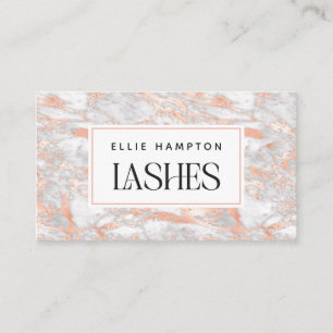 Luxe Roos Gold Marble Beauty Lashes Visitekaartje
