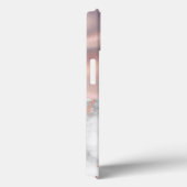 Luxe Roos Gold Marble Shimmer Folie Monogram Case-Mate iPhone Case (Achterkant / Rechts)