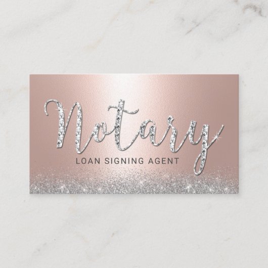 Luxe Roos Gold Notional Loan Signing Agent Visitekaartje (Voorkant)