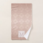 Luxe Roos Gold Patroon Monogram Bad Handdoek (Handdoek)