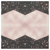 Luxe Roos Gold Pink Black Chevron Paint Splatter Stof (Swatch)