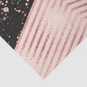 Luxe Roos Gold Pink Black Chevron Paint Splatter Tissuepapier (Detail)