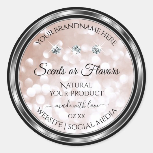 Luxe Roos Gold Product Labels - Duizelende juwelen (Voorkant)