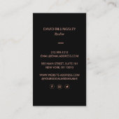 Luxe Roos Gold Skeleton Key Monogram Realtor Visitekaartje (Achterkant)