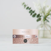 Luxe Roos Gold Sparking Glitter met Logo Visitekaartje (Staand voorkant)