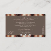 Luxe Roos Gold Sparkle Diamonds Initialen Visitekaartje (Achterkant)