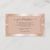 Luxe Roos Gold Sparkle Diamonds met  Logo Visitekaartje (Achterkant)