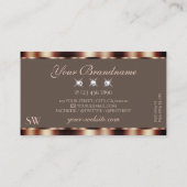 Luxe Roos Gold Sparkle Diamonds Monogram Visitekaartje (Achterkant)