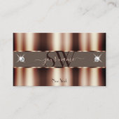 Luxe Roos Gold Sparkle Diamonds Monogram Visitekaartje (Voorkant)