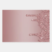 Luxe Roos Gold Sparkle Glam Glitter Drivers Inpakpapier Vel (Voorkant 3)