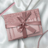 Luxe Roos Gold Sparkle Glam Glitter Drivers Inpakpapier Vel