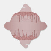 Luxe Roos Gold Sparkle Glitter Drift Quinceanera Bedankdoosjes (Uitgevouwen)