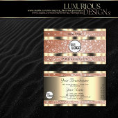 Luxe Roos Gold Sparkle Glitter en Logo Golden Visitekaartje