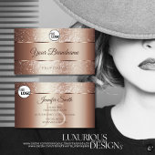 Luxe Roos Gold Sparkle Glitter Initialen Logo Visitekaartje