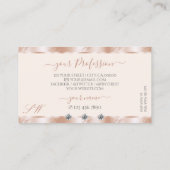 Luxe Roos Gold Sparkle Jewels Initialen Luxe Glam Visitekaartje (Achterkant)