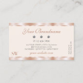 Luxe Roos Gold Sparkle Jewels Monogram Luxe Glam Visitekaartje (Achterkant)