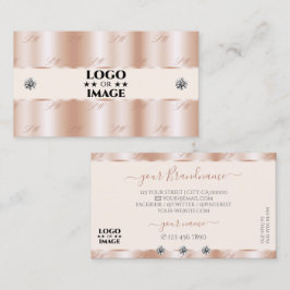 Luxe Roos Gold Sparkle Jewels voegen Logo Luxe gla Visitekaartje