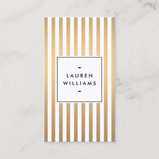 Luxe Roos Gold Stripes Boutique, Mode, Beauty Visitekaartje (Voorkant)