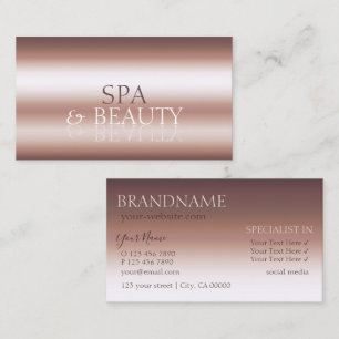 Luxe Roos Gold Stylish Mirror Font Professional Visitekaartje