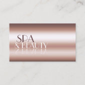 Luxe Roos Gold Stylish Mirror-letters met foto Visitekaartje (Voorkant)