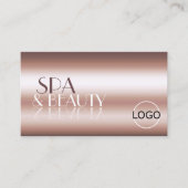 Luxe Roos Gold Stylish Mirror Letters met Logo Visitekaartje (Voorkant)