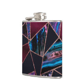 Luxe Roos Gold vloeibare verf Marmer Heupfles (Links)