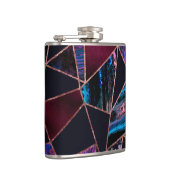 Luxe Roos Gold vloeibare verf Marmer Heupfles (Rechts)