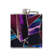 Luxe Roos Gold vloeibare verf Marmer Heupfles (Achterkant)