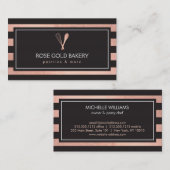 Luxe Roos Gold Whisk Spoon Logo Bakery II Visitekaartje (Voorkant / Achterkant)