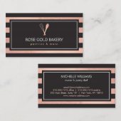 Luxe Roos Gold Whisk Spoon Logo Bakery II Visitekaartje (Voorkant / Achterkant)