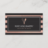 Luxe Roos Gold Whisk Spoon Logo Bakery II Visitekaartje (Voorkant)