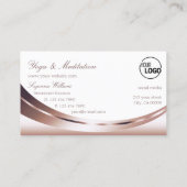 Luxe Roos Gold White met Logo en Luxe Diamond Visitekaartje (Achterkant)