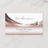 Luxe Roos Gold White met Logo en Luxe Diamond Visitekaartje (Voorkant)