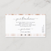 Luxe Roos Gold White Sparking Jewels met Logo Visitekaartje (Achterkant)