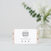 Luxe Roos Gold White Sparking Jewels met Logo Visitekaartje (Staand voorkant)