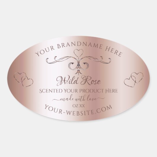 Luxe Roos Golden Product Label  hart (Voorkant)