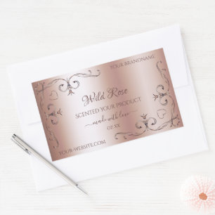 Luxe Roos Golden Product Label  hoeken