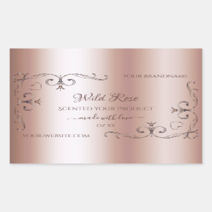 Luxe Roos Golden Product Label  hoeken