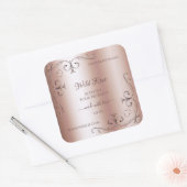 Luxe Roos Golden Product Label  hoeken (Envelop)